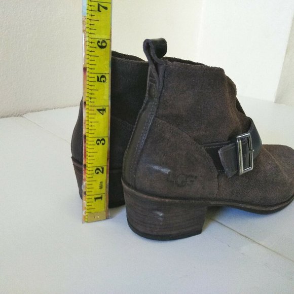 UGG Womens Wright Belted Ankle Booties Block Heel - Picture 4 of 16